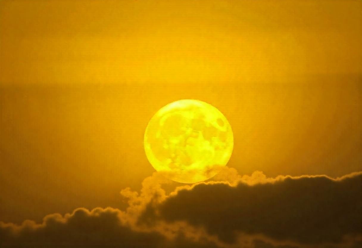 Yellow full moon