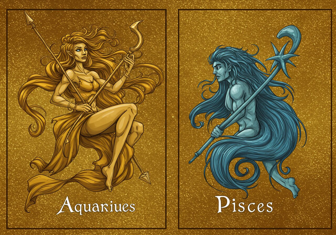 Aquarius and Pisces.